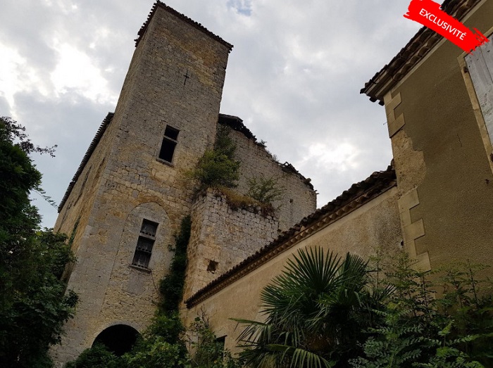 achat vente Château Médiéval a vendre  inscrit aux Monument Historiques à restaurer , deux maisons d'habitation, dépendances Valence sur Baïse , à quelques kms au Sud de Condom GERS MIDI PYRENEES
